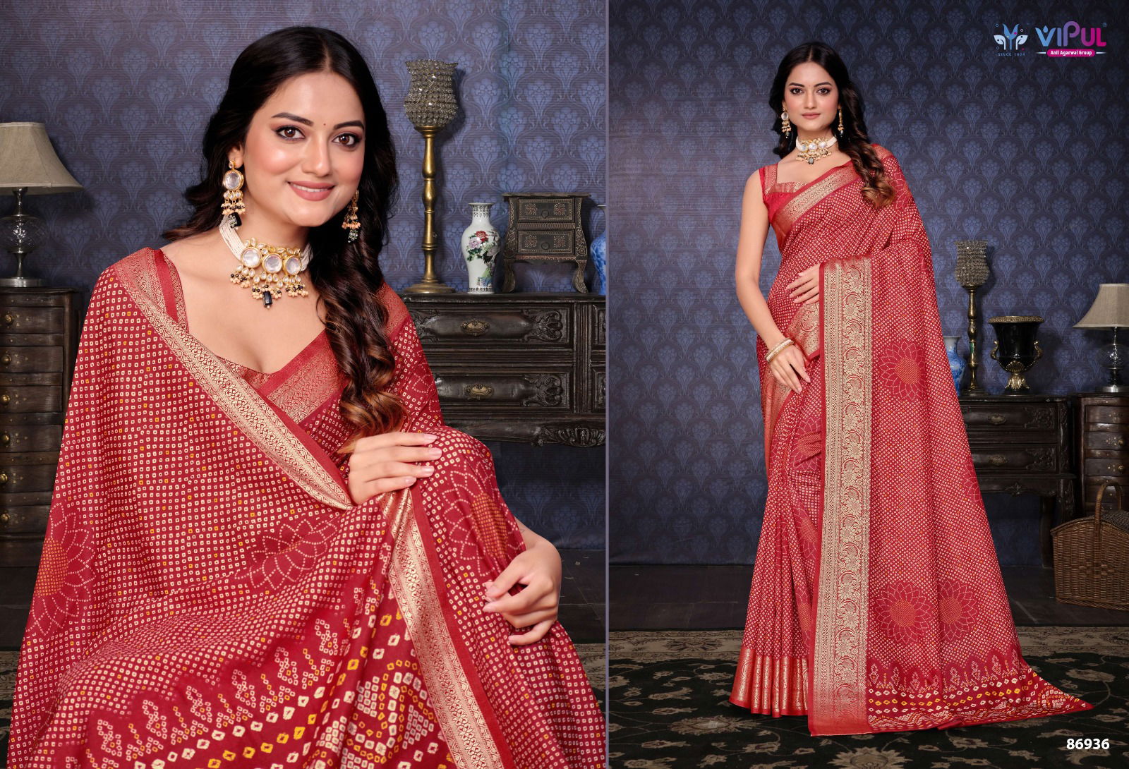 Madhura By Vipul Soft Silk Printed Daily Wear Saree Wholesalers In Delhi